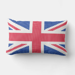 Original cross-stitch design Union Jack Lumbar Cushion