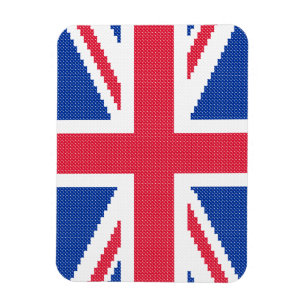 Original cross-stitch design Union Jack Magnet
