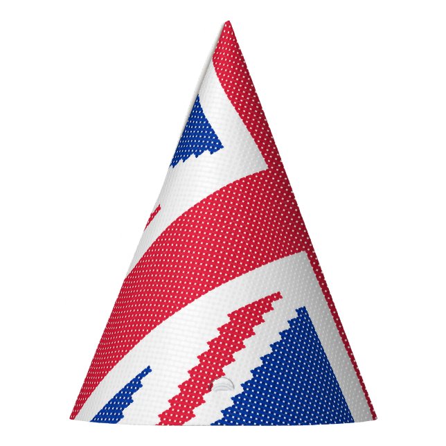 Original cross-stitch design Union Jack Party Hat (Left)