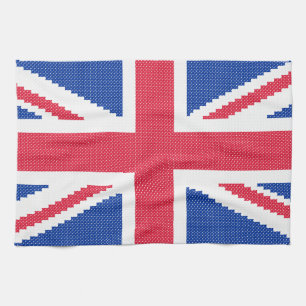 Original cross-stitch design Union Jack Tea Towel