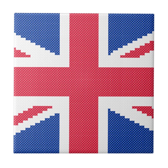 Original cross-stitch design Union Jack Tile (Front)