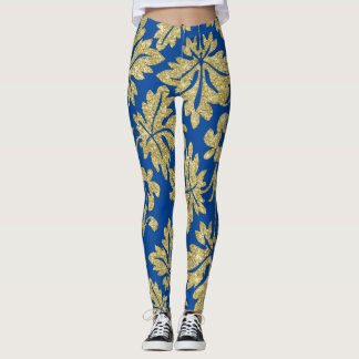 Original cute Golden flowers celebration pattern Leggings