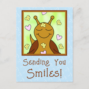 (Original) Cute Snail Sending Smiles Postcard