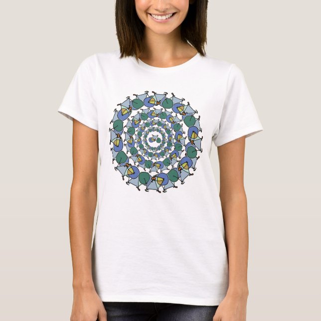 original cycling colour-Bikes mandala T-Shirt (Front)