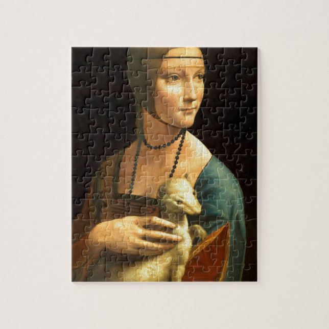 Original Da vinci's paint Lady with an Ermine Jigsaw Puzzle (Vertical)