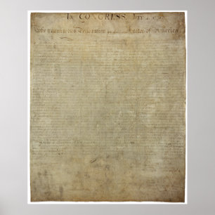Original Declaration of Independence Poster