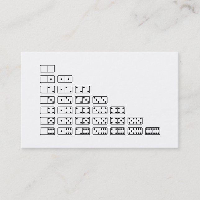 Original design black and white Domino symbols Business Card (Front)