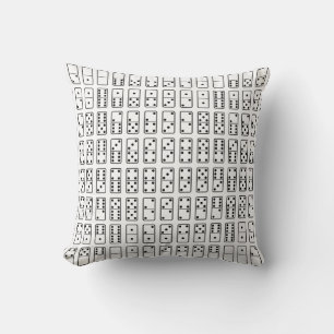 Original design black and white Domino symbols Cushion