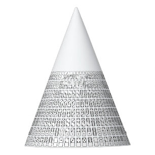 Original design black and white Domino symbols Party Hat