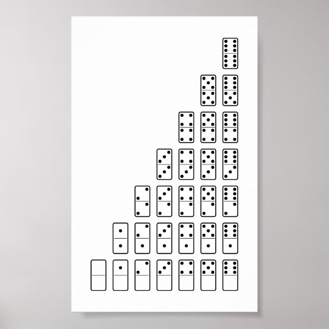 Original design black and white Domino symbols Poster (Front)