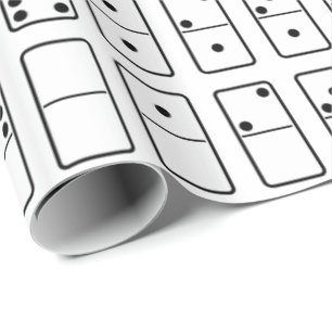 Original design black and white Domino symbols Wrapping Paper