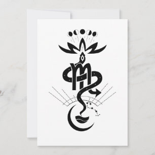 Original design for 2025 Snake printing, Scorpio Thank You Card