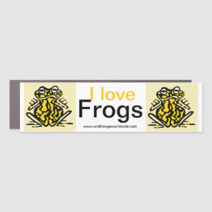 Original design - I love FROGS- car magnet
