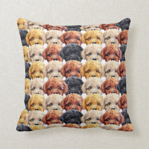 Original design,Toy poodle painting print by Miart Cushion