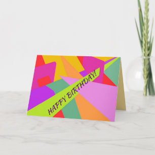 Original Digital Abstract Art on Birthday Card