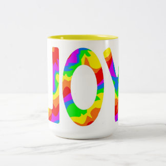 Original Digital Art Spells JOY on Mug