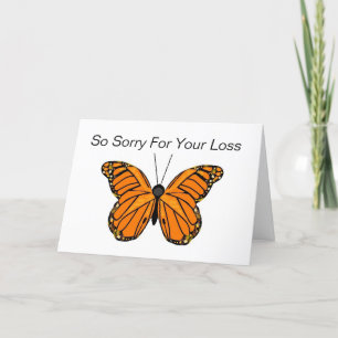 Original digital butterfly on sympathy card