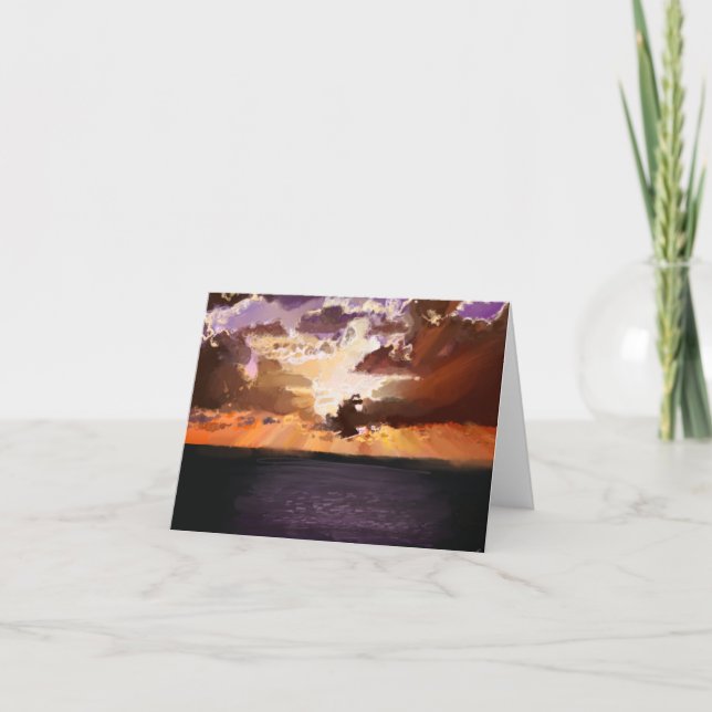 Original Digital Cloud Art by Shelley  Thank You Card (Front)