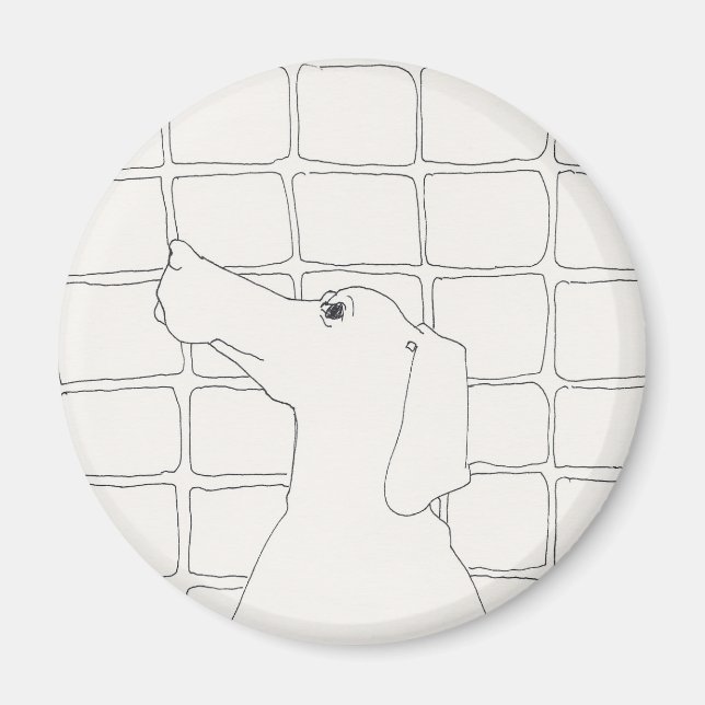 Original Dog Drawing Chinese Dog Year 2018 Magnet (Front)