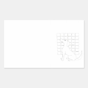 Original Dog Drawing Chinese Dog Year 2018 Stick 2 Rectangular Sticker