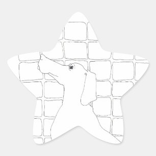 Original Dog Drawing Chinese Dog Year 2018 Stick 4 Star Sticker