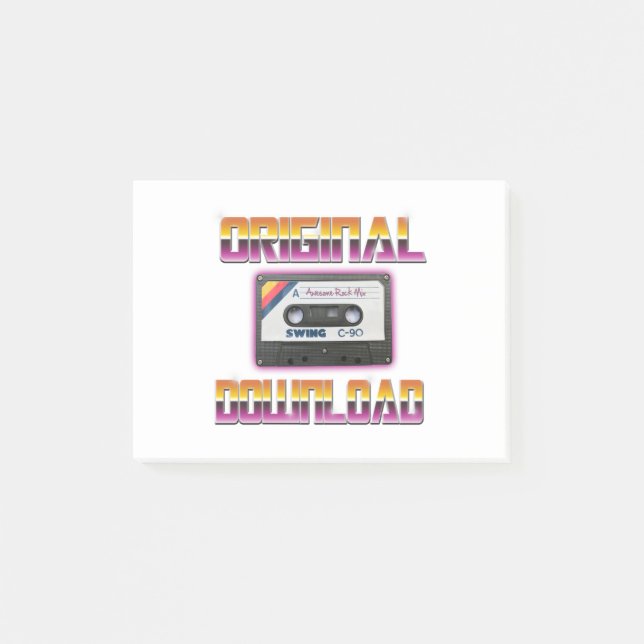 Original Download Cassette Post-it Notes (Front)