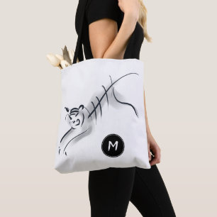 Original Drawing5 Chinese Tiger Year Name Birthday Tote Bag