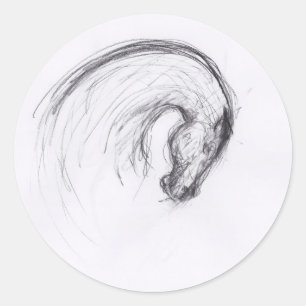 Original Drawing 2 Horse Year Zodiac Sticker