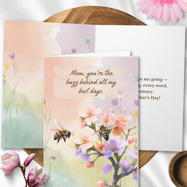 Original Elegant Greenery Floral Happy Mothers Day Card (Creator Uploaded)