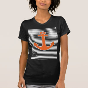Original Embroidery Anchor Captain Nautical T-Shirt
