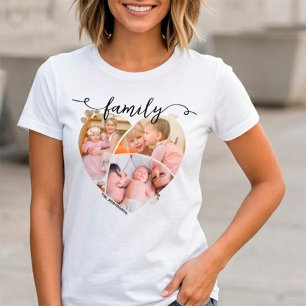 Original Family Personalised Heart Photo Collage T-Shirt