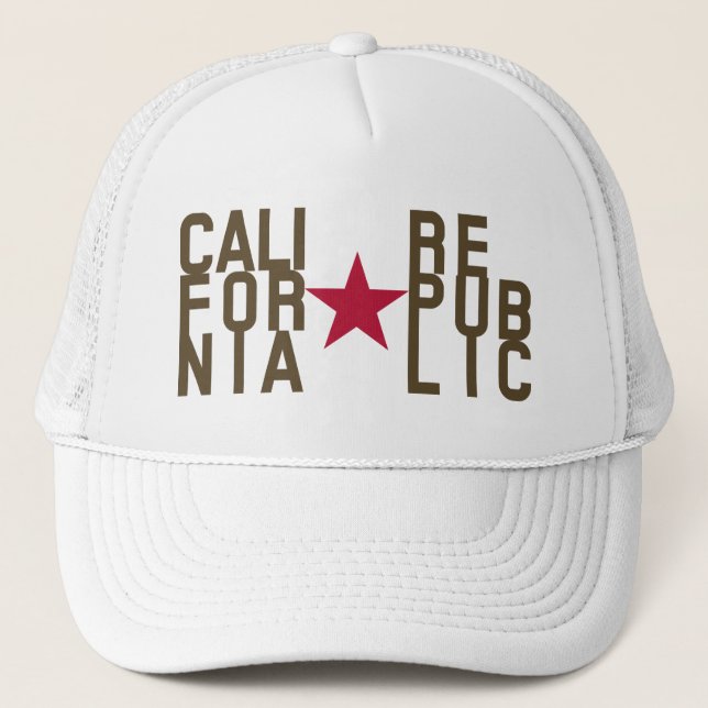 Original Fashion text design California Republic Trucker Hat (Front)