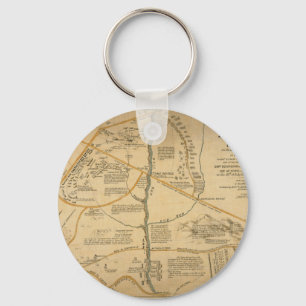 ORIGINAL First Battle of Bull Run Civil War Map Key Ring