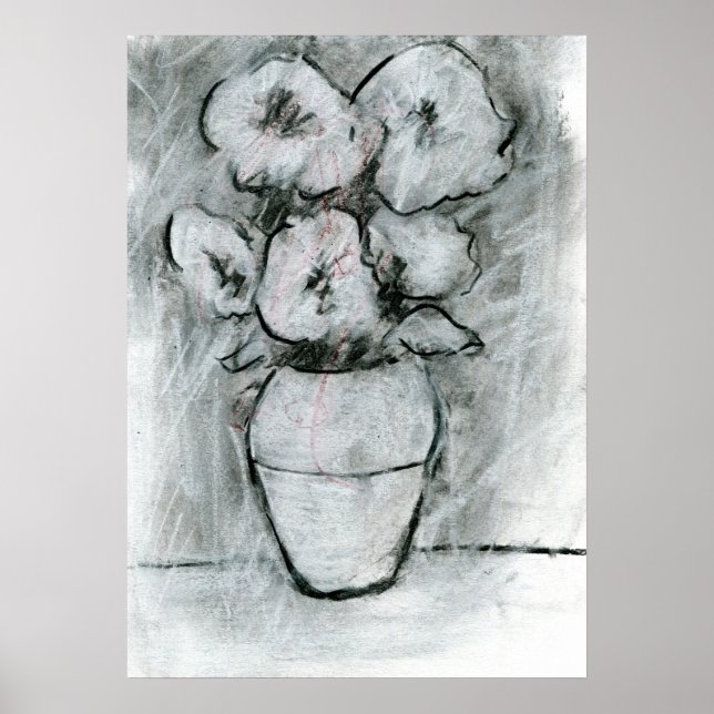 Original Flower Drawing Poster (Front)