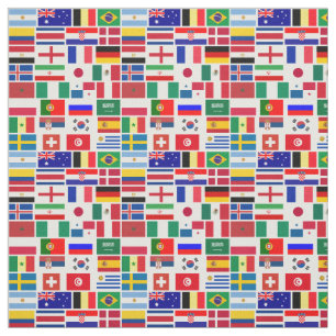 Original FOOTBALL SOCCER TEAM FLAGS 2018 pattern Fabric