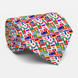 Original FOOTBALL SOCCER TEAM FLAGS 2018 pattern Tie