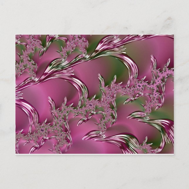 ~ Original Fractal Design ~ Raspberry Ice ~ Postcard (Front)