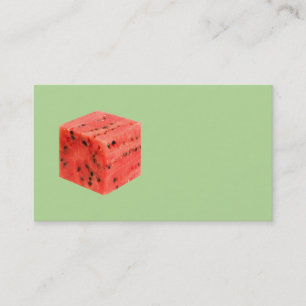 Original Fresh Sweet Red Watermelon Food Cube Business Card
