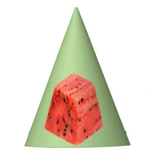 Original Fresh Sweet Red Watermelon Food Cube Party Hat