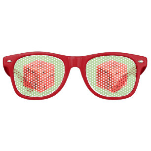 Original Fresh Sweet Red Watermelon Food Cube Retro Sunglasses