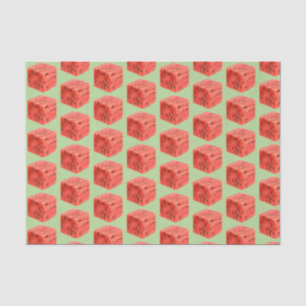 Original Fresh Sweet Red Watermelon Food Cube Tissue Paper