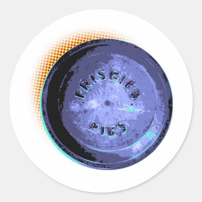 Original Frisbee Pie Tin Pop-Art Classic Round Sticker (Front)