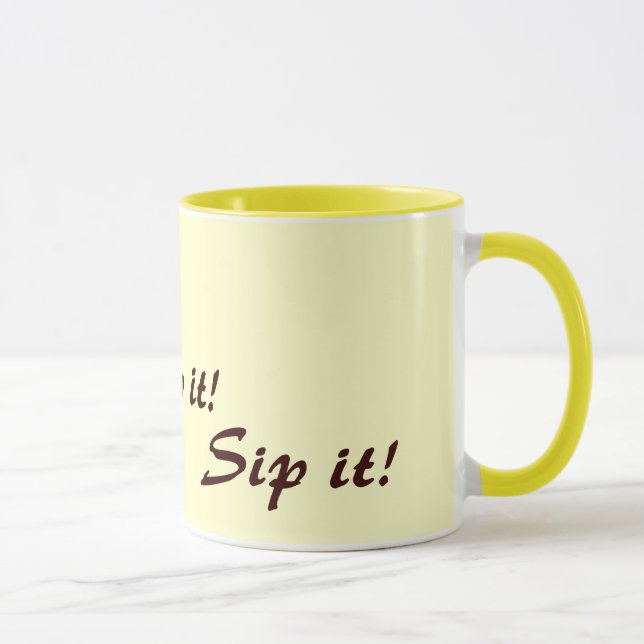 original fun tea drinking slogan mug (Right)