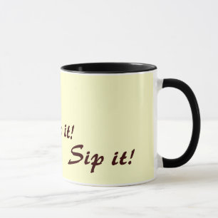 original fun text rhyming drinking slogan mug