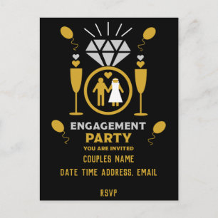 Original Funny Engagement Party Invites Postcard