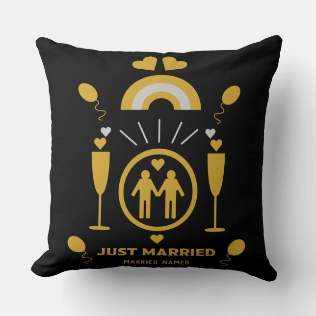 Original gay guy wedding gifts     cushion (Front)