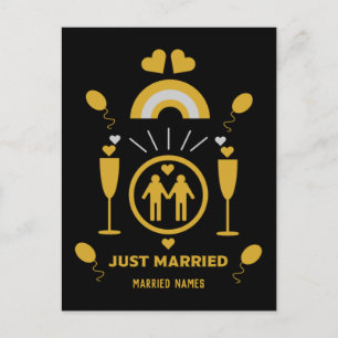 Original gay guy wedding gifts     postcard
