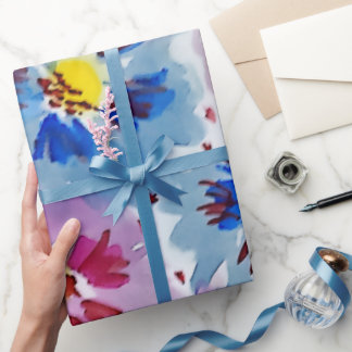 Original gift wrap with flower design