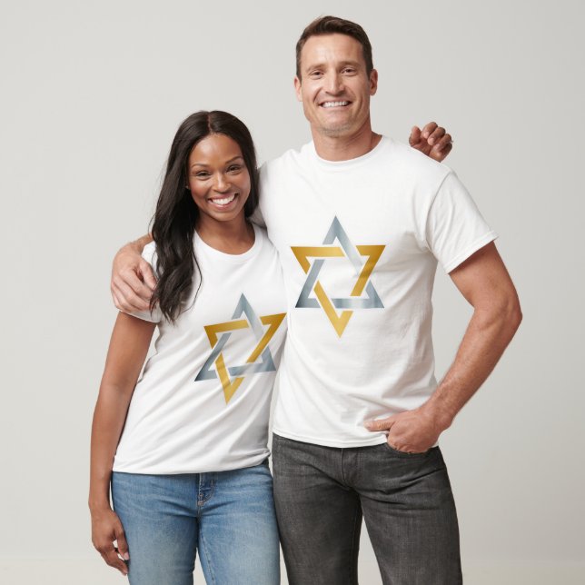 Original gold silver Star of David symbol T-Shirt (Unisex)