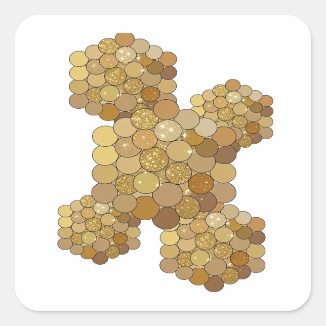 Original Gold SPARKLE Sticker Print (Front)